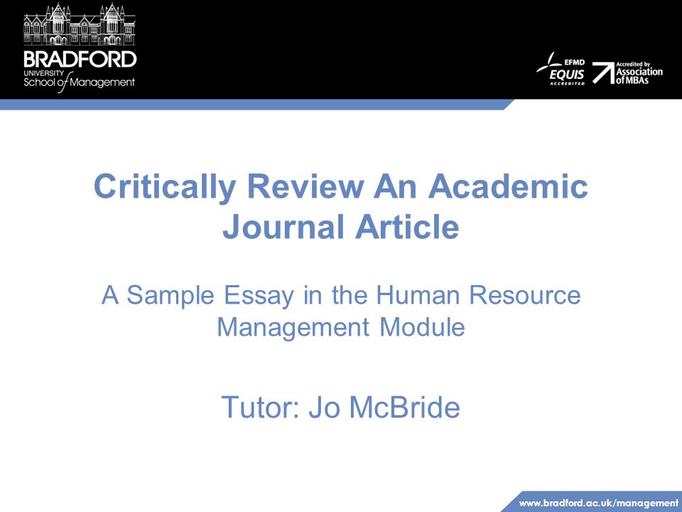 journal article review example
