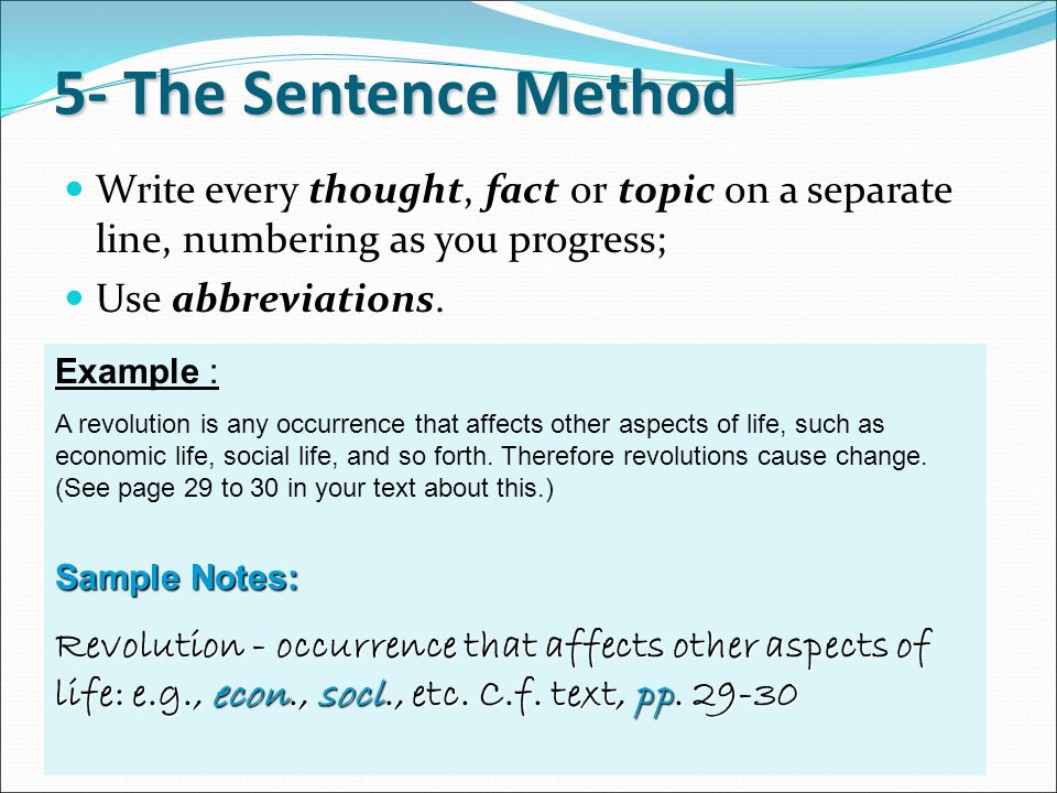 Image result for sentence method