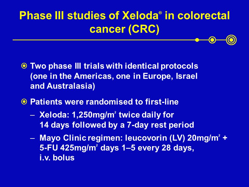 Phase III studies of Xeloda® in colorectal cancer (CRC) - ppt download