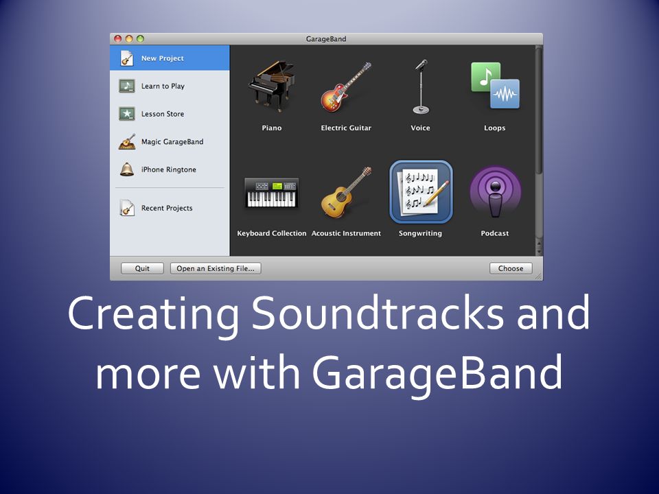 Creating Soundtracks and more with GarageBand. Timeline Track