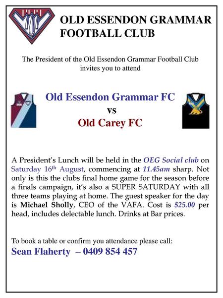 Old Essendon Grammar FC