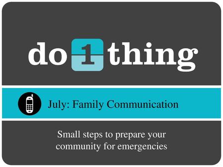 Small steps to prepare your community for emergencies