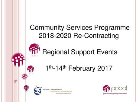 Community Services Programme Re-Contracting