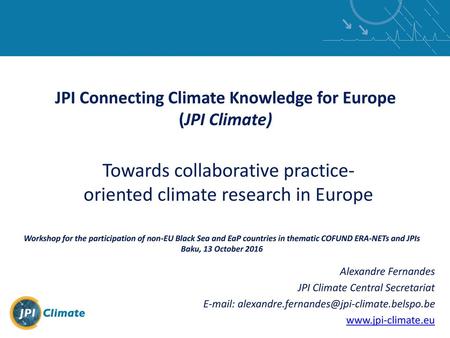 JPI Connecting Climate Knowledge for Europe (JPI Climate)