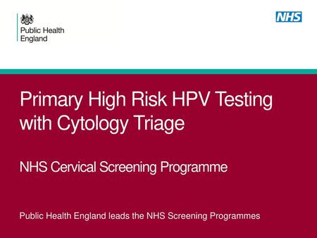 Public Health England leads the NHS Screening Programmes