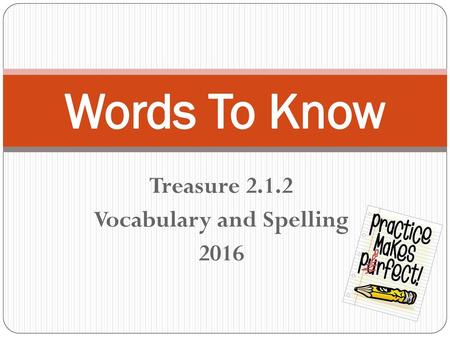 Treasure Vocabulary and Spelling 2016