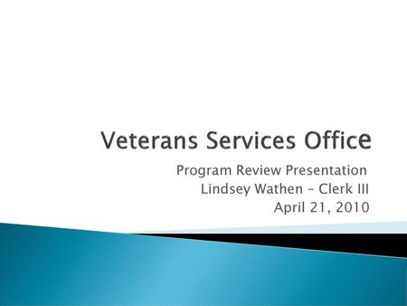 Veterans Services Office