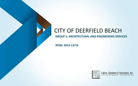 CITY OF DEERFIELD BEACH