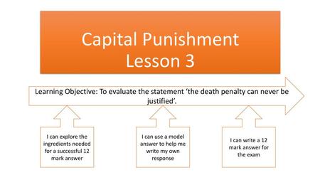 Capital Punishment Lesson 3