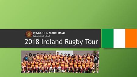 2018 Ireland Rugby Tour.