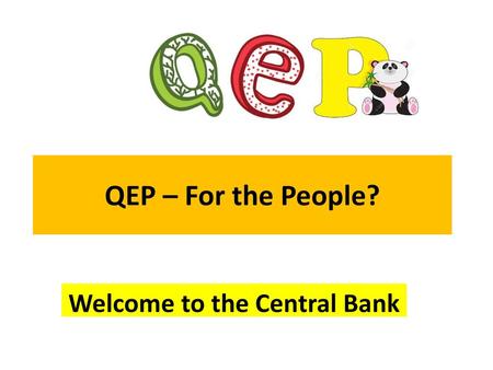 Welcome to the Central Bank