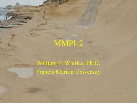 William P. Wattles, Ph.D. Francis Marion University