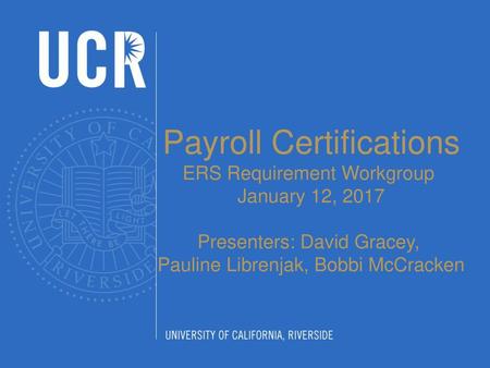 Payroll Certifications