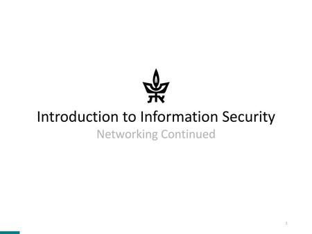 Introduction to Information Security