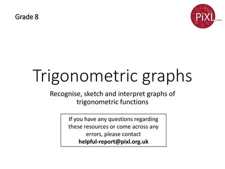 Recognise, sketch and interpret graphs of trigonometric functions