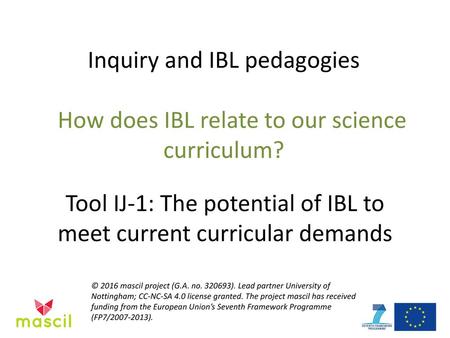 Inquiry and IBL pedagogies