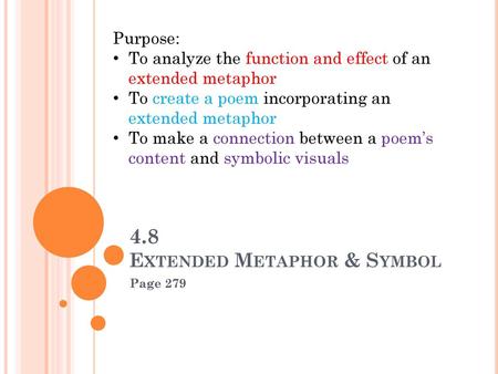 4.8 Extended Metaphor & Symbol