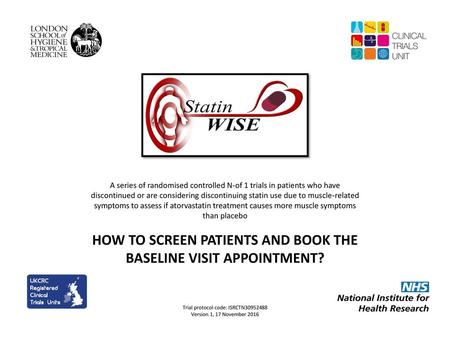 HOW TO SCREEN PATIENTS AND BOOK THE BASELINE VISIT APPOINTMENT?