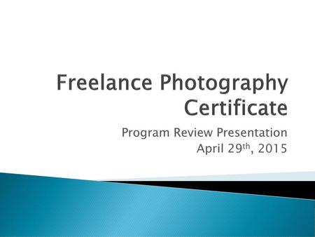 Freelance Photography Certificate