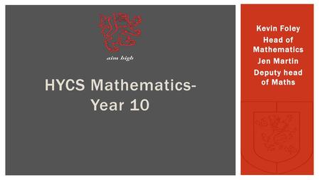 HYCS Mathematics- Year 10