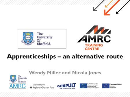 Apprenticeships – an alternative route Wendy Miller and Nicola Jones