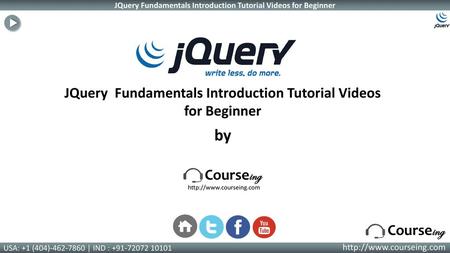 JQuery Fundamentals Introduction Tutorial Videos