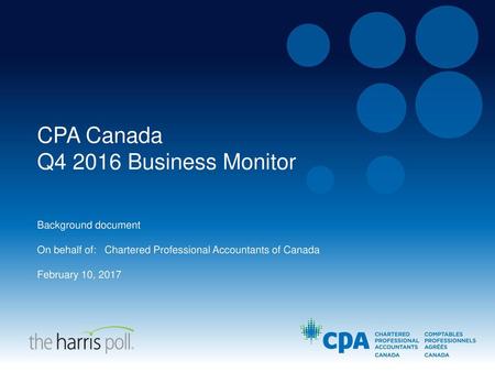 CPA Canada Q Business Monitor