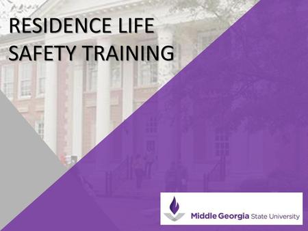 Residence life Safety Training