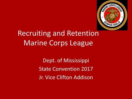 Recruiting and Retention Marine Corps League