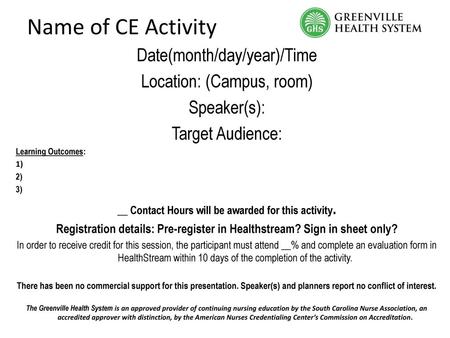 __ Contact Hours will be awarded for this activity.