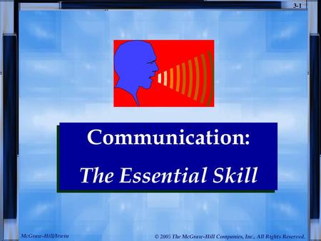 Communication: The Essential Skill.