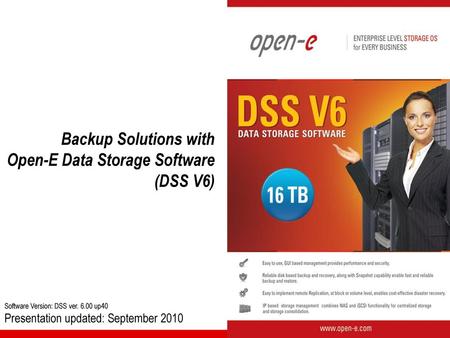 Open-E Data Storage Software (DSS V6)