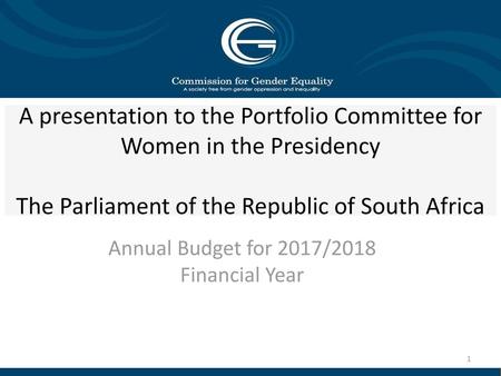 Annual Budget for 2017/2018 Financial Year