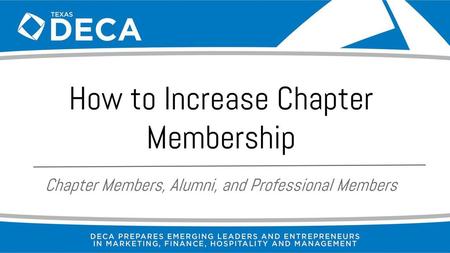 How to Increase Chapter Membership