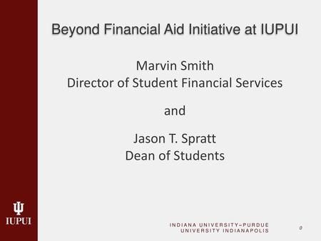 Beyond Financial Aid (BFA) – Lumina Foundation Funded Research