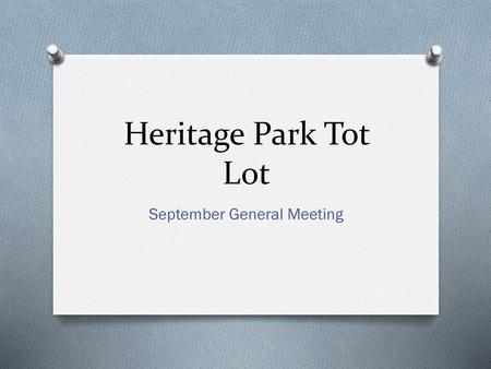 September General Meeting