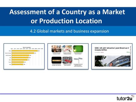 Assessment of a Country as a Market or Production Location