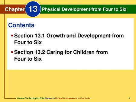 13 Chapter Physical Development from Four to Six Contents