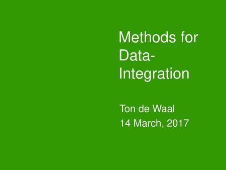 Methods for Data-Integration
