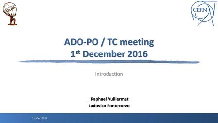 ADO-PO / TC meeting 1st December 2016
