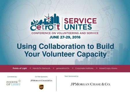 Using Collaboration to Build Your Volunteer Capacity
