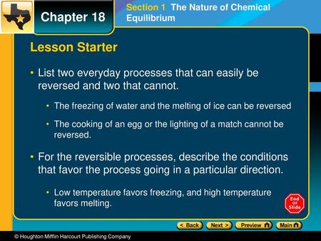 Chapter 18 Lesson Starter