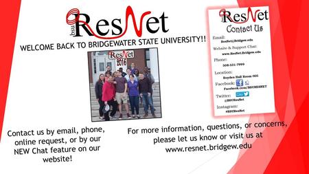Welcome back to Bridgewater state university!!