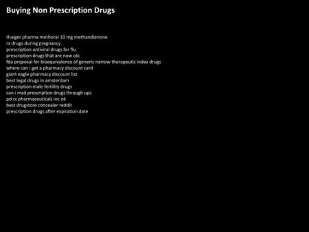 Buying Non Prescription Drugs