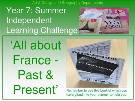 Year 7: Summer Independent Learning Challenge