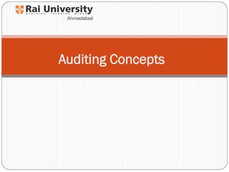 Auditing Concepts.