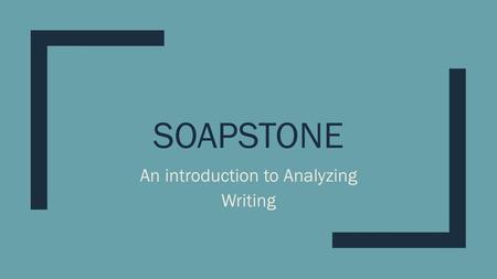 An introduction to Analyzing Writing