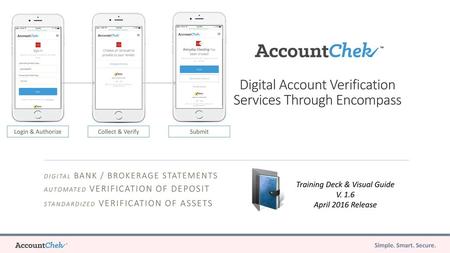 Digital Account Verification Services Through Encompass