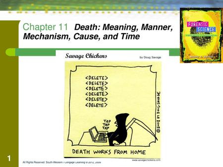 Chapter 11 Death: Meaning, Manner, Mechanism, Cause, and Time
