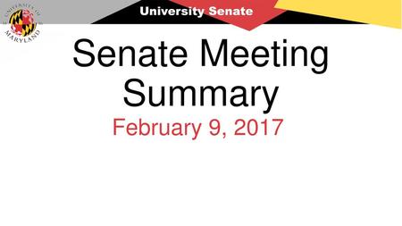 Senate Meeting Summary
